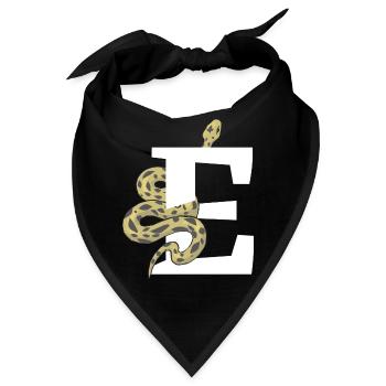 Buchstabe e Schlange - Bandana - Schwarz - Vorne