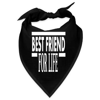 bester Freund Beste Freunde Kumpel Geschenkidee - Bandana - Schwarz - Vorne