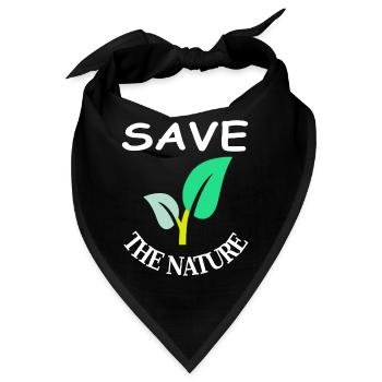 Rette die Natur die Welt retten Umwelt Geschenk - Bandana - Schwarz - Vorne