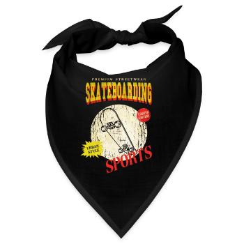 Skateboarding Skate Skater Skateboard Sk8 Vintage - Bandana - Schwarz - Vorne
