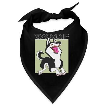 Niedliche Siberian Husky - Bandana - Schwarz - Vorne
