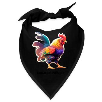 CHICKEN POWER - Bandana - Schwarz - Vorne