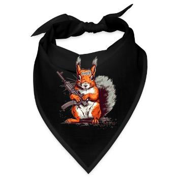 Eichhörnchensind sehr gefährliche Waldbewohner - Bandana - Schwarz - Vorne