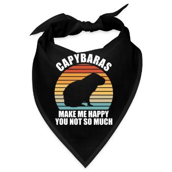Capybara Zootier Design - Bandana - Schwarz - Vorne