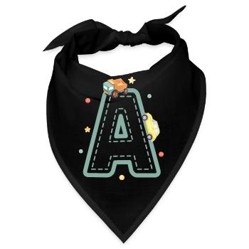 Brief an das Fahrzeug - personalisiertes Kindergeschenk - Bandana - Schwarz - Vorne