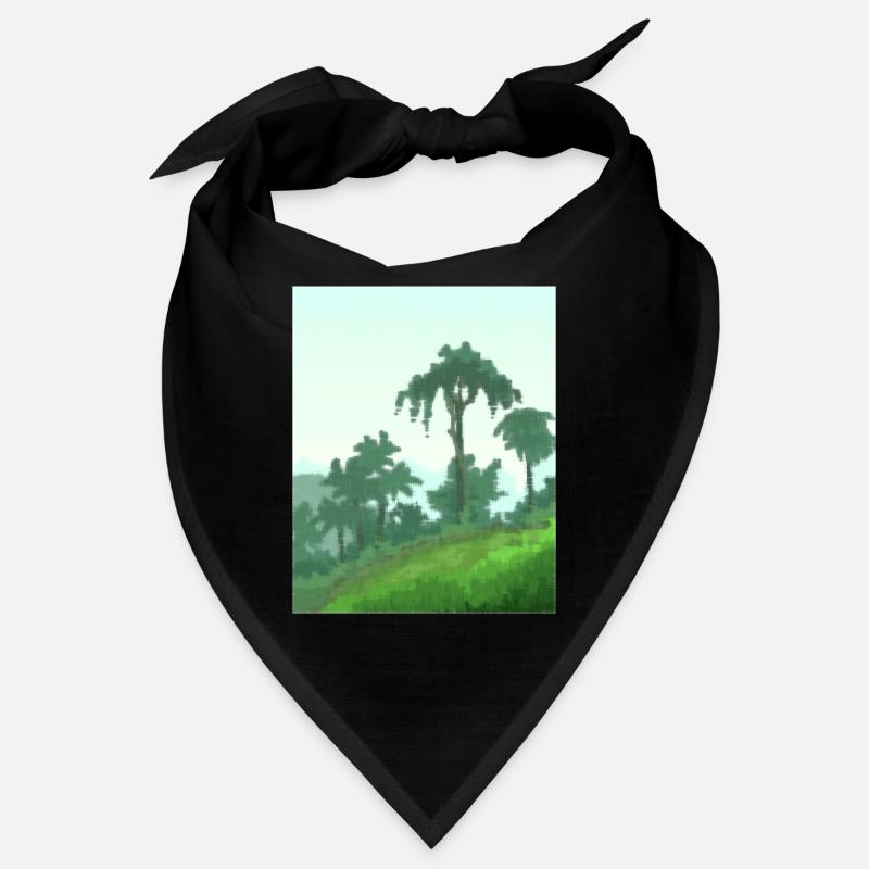 Palm trees on canvas Bandana
