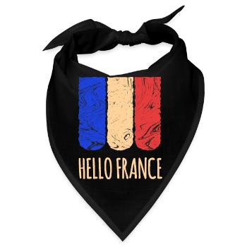 Frankreich Tourismus Flagge - Bandana - Schwarz - Vorne