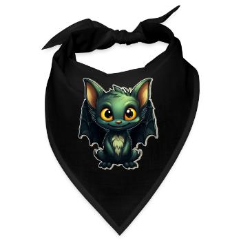 Bat Halloween I Cartoon Cute Bat - Bandana - Schwarz - Vorne
