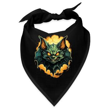 Bat Halloween I Cartoon Cute Bat - Bandana - Schwarz - Vorne
