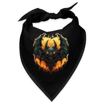 Bat Halloween I Cartoon Cute Bat - Bandana - Schwarz - Vorne