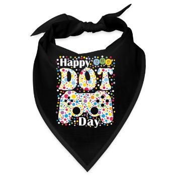 Happy Dot Day Gamer - Bandana - Schwarz - Vorne