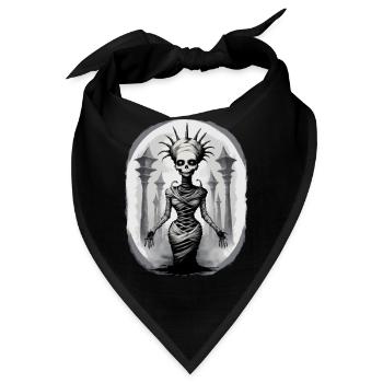 Porträt einer Mumie 4 - Bandana - Schwarz - Vorne