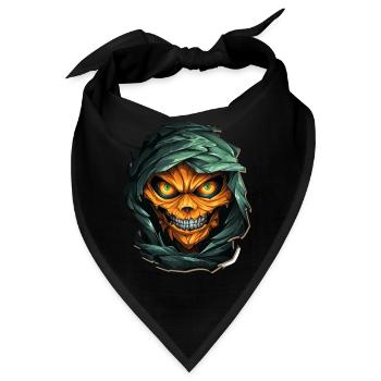 Halloween Spooky Cartoon Mummy - Bandana - Schwarz - Vorne