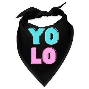 Cooles Candy YOLO Design - Bandana - Schwarz - Vorne