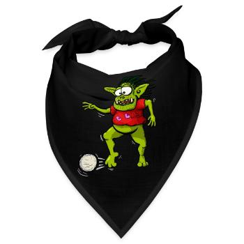Kobold spielt Fußball - Bandana - Schwarz - Vorne