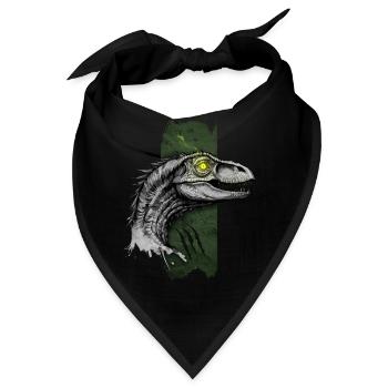 Gefiedertes Raubtier: Velociraptors Herrschaft - Bandana - Schwarz - Vorne