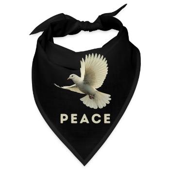 Peace Frieden Pazifismus Friedenstaube - Bandana - Schwarz - Vorne