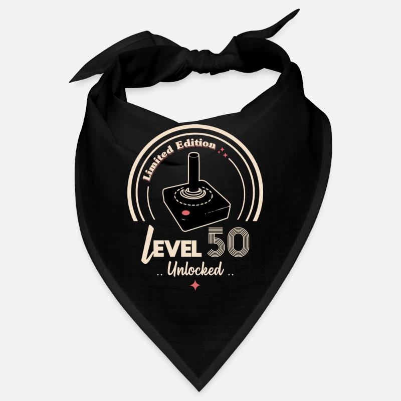 Design-Abzeichen Level 50 Retro-Konsole Bandana