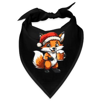 Fuchs Weihnachten Bier - Bandana - Schwarz - Vorne