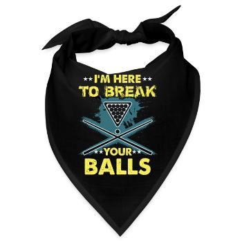 Billardspieler Geschenk Billard Queue Billardtisch - Bandana - Schwarz - Vorne