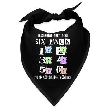 Teddy Kuschel Six Pack - Bandana - Schwarz - Vorne