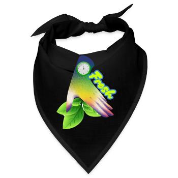 Design der frischen Gradient-Blattuhr - Bandana - Schwarz - Vorne