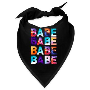 Babe Schatz party ladies girls celebrate Girlie - Bandana - Schwarz - Vorne