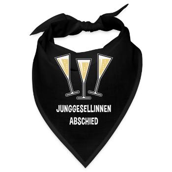Junggesellinnenabschied Sektgläser Trichter Zu 3C - Bandana - Schwarz - Vorne