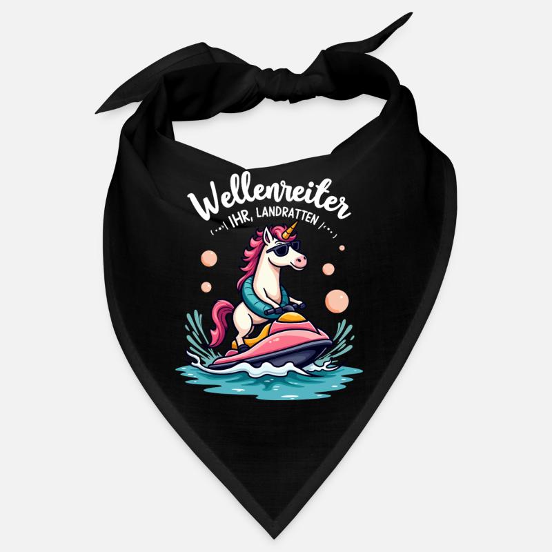 Pinker Einhorn Wellenreiter Bandana