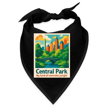 Central Park Vibes - Bandana - Schwarz - Vorne