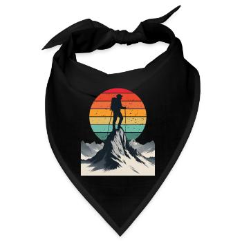 Abenteurer am Berggipfel - Bandana - Schwarz - Vorne