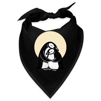 Umarmte Pinguine Duo - Bandana - Schwarz - Vorne