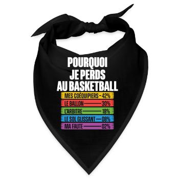 Warum ich im Basketball verliere - Bandana - Schwarz - Vorne