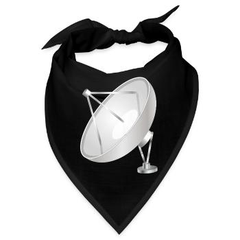  Satellitenschüssel im klaren modernen Look - Bandana - Schwarz - Vorne