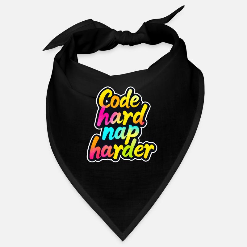 Code Hard Nickerchen Härter Lustiger Programmierer Tee Bandana