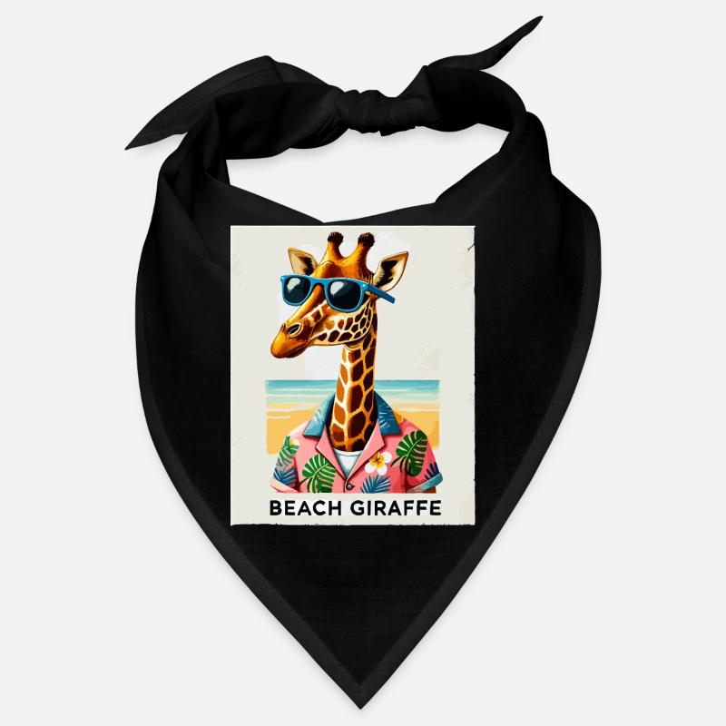 Girafe de plage avec lunettes de soleil Bandana