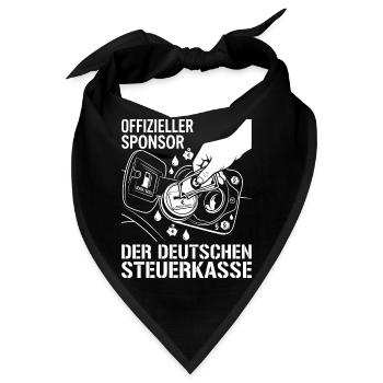 Offizieller Sponsor Der Deutschen Steuerkasse - Bandana - Schwarz - Vorne