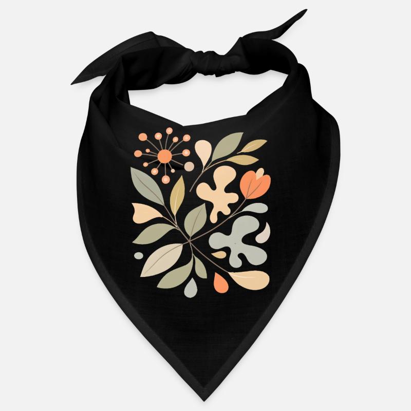 Abstraktes Blumen Muster Illustration Bandana