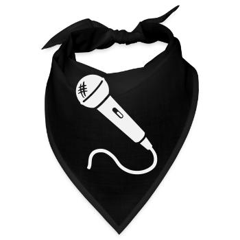 Mikrofon Karaoke Musiker Sänger Mikrophon Singen - Bandana - Schwarz - Vorne