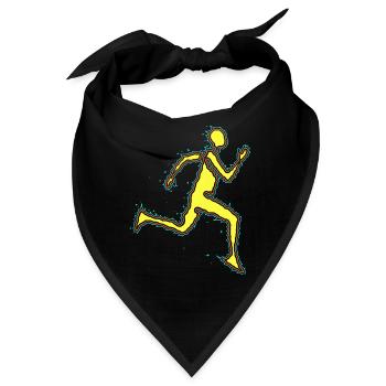 Elektrischer Läufer - Bandana - Schwarz - Vorne