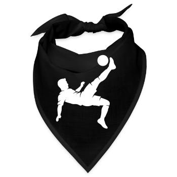 Fussballer Fallrückzieher - Bandana - Schwarz - Vorne