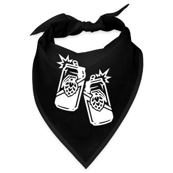 Bierdose Hopfen Dose Bier - Bandana - Schwarz - Vorne