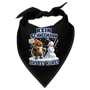 Kein Schneemann. Das ist Kunst - Bandana - Schwarz - Vorne