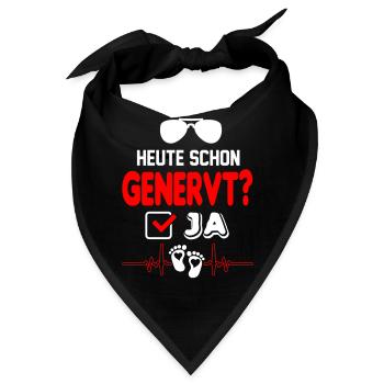 Nerven liegen blank Babygenerve Schreien Baby - Bandana - Schwarz - Vorne