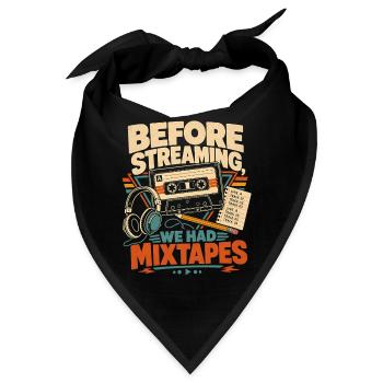 Vor dem Streaming hatten wir Mixtapes Vintage Music - Bandana - Schwarz - Vorne