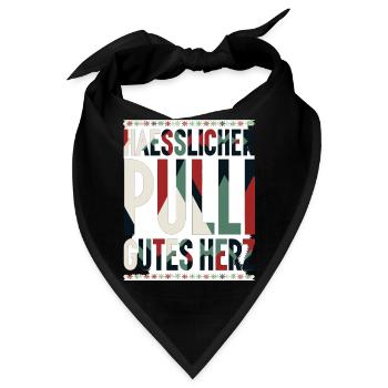 Hässlicher Pulli, gutes Herz - Bandana - Schwarz - Vorne
