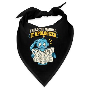 I Read the Manual – It Apologized - Bandana - Schwarz - Vorne