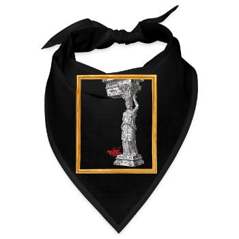 Antike Säule im Kriss Kross Tagging - Bandana - Schwarz - Vorne