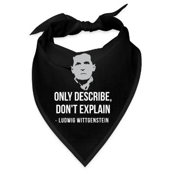 Wittgenstein-Zitatporträt - Bandana - Schwarz - Vorne