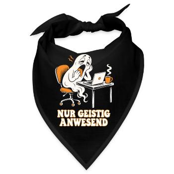 Nur geistig anwesend – Der Geist im Büro - Bandana - Schwarz - Vorne